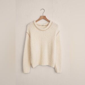 Z Supply Romnie Whipstitch Sweater in Crystal